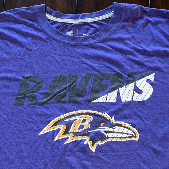 NWT 2014 NIKE DRI-FIT BALTIMORE RAVENS LEGEND PERFORMANCE SHIRT SZ MEN’S L or XL - Picture 3 of 9